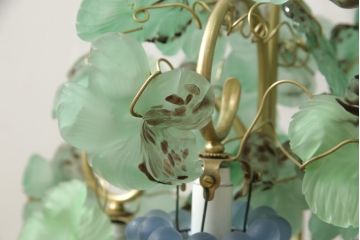 ビンテージ照明　希少　イタリア　トーソー社(TOSO CESARE)　ムラーノガラス(MURANO)　ブドウ(葡萄、ぶどう)　4灯　空間のアクセントになるテーブルスタンド(テーブルライト、卓上ランプ、ベネチアングラス、ヴィンテージ、、ムラノガラス)(R-059812)