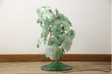 ビンテージ照明　希少　イタリア　トーソー社(TOSO CESARE)　ムラーノガラス(MURANO)　ブドウ(葡萄、ぶどう)　4灯　空間のアクセントになるテーブルスタンド(テーブルライト、卓上ランプ、ベネチアングラス、ヴィンテージ、、ムラノガラス)(R-059812)