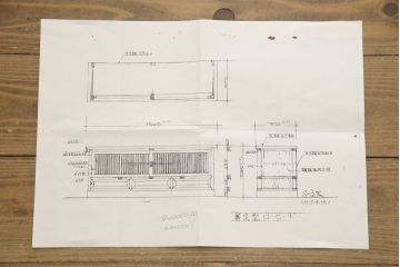 中古　美品　松本民芸家具　和モダンな雰囲気を醸し出す舞良型ローボード(定価約43万円)(テレビ台、サイドボード、リビングボード、収納棚、戸棚)(R-059814)