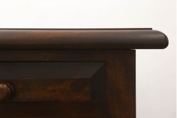 中古　美品　松本民芸家具　クラシカルな佇まいが魅力的なT型片袖机(ワークデスク、作業台、在宅用、在宅ワーク用デスク)(定価約37万円)(R-059818)