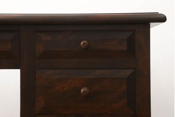 中古　美品　松本民芸家具　クラシカルな佇まいが魅力的なT型片袖机(ワークデスク、作業台、在宅用、在宅ワーク用デスク)(定価約37万円)(R-059818)