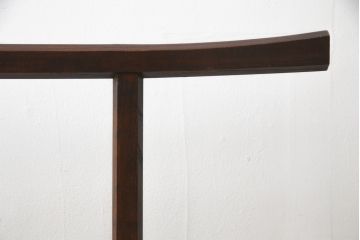 和製ビンテージ　松本民芸家具　総欅(ケヤキ)材　和の趣あふれる佇まいが魅力的な衣桁(衣紋掛け、ハンガーラック、ヴィンテージ)(R-059819)