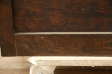 中古　松本民芸家具　天板リメイク　和・洋どちらにも取り入れやすい!シックな佇まいが魅力のローチェスト(ローボード、テレビ台、サイドチェスト、引き出し)(R-059822)