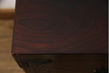 中古　美品　岩谷堂箪笥　黒々とした存在感のある金具が目を引くサイドボード(テレビボード、テレビ台、和タンス、サイドチェスト、衣装箪笥)(R-059836)