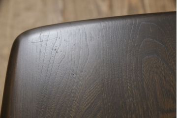 中古　美品　イギリス　ブランド家具　ERCOL(アーコール)　凝ったデザインの挽き物脚が目を惹くスツール(椅子、イス、板座チェア)(R-059838)
