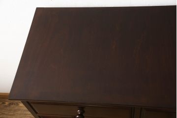 中古　松本民芸家具　シックな佇まいが落ち着いた空間を演出するシンプルなA型整理箪笥(引き出し、チェスト、洋服箪笥、衣装箪笥、和タンス)(R-059845)