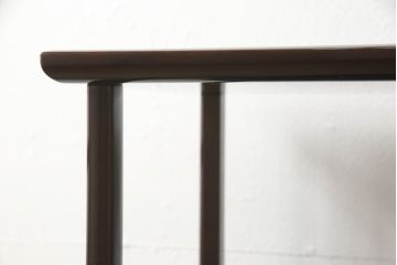 中古　美品　最高級　国産工芸家具　黒タン　漆塗りの艶が美しい和モダンな飾り棚(黒檀、茶棚、違い棚、収納棚、戸棚、陳列棚)(定価約120万円)(R-059846)