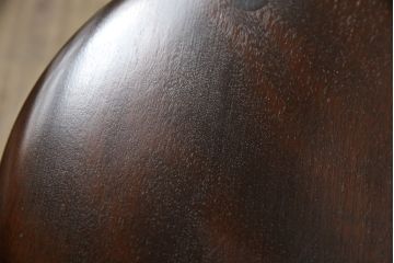 中古　美品　松本民芸家具の凝った装飾が素敵な南京小椅子(イス、板座チェア)(R-059848)