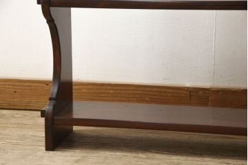中古　美品　松本民芸家具　落ち着きのある上品さが魅力のB型吊棚(ウォールラック、壁掛けラック、ウォールシェルフ、オープンラック)(定価約3万9千円)(R-059849)