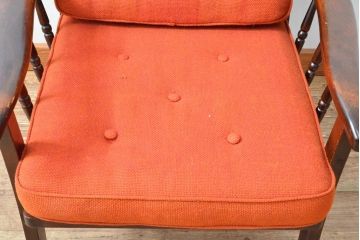 和製ビンテージ　北海道民芸家具　どこから見ても美しい!随所に見られる凝った作り込みが目を引く1人掛けソファ(一人掛けソファ、アームチェア、椅子、イス、1P、ヴィンテージ)(R-059859)