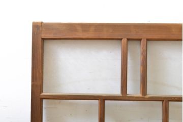 アンティーク建具　昭和初期　結霜ガラスとゆらゆらガラス入り!　ノスタルジックな雰囲気のガラス戸(窓)2枚セット(引き戸、ガラス戸、建具)(R-059869)