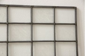 ラフジュ工房オリジナル　大正ロマン　レトロな雰囲気が魅力のステンドグラス入り明り取り2枚セット(欄間、明かり取り、建具)(R-059890)