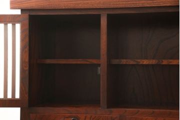 中古　美品　伝統民芸家具　迫力のある杢目が魅力的な岩谷堂箪笥サイドボード(引き出し、収納棚、サイドキャビネット)(R-059891)