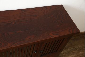 中古　美品　伝統民芸家具　迫力のある杢目が魅力的な岩谷堂箪笥サイドボード(引き出し、収納棚、サイドキャビネット)(R-059891)