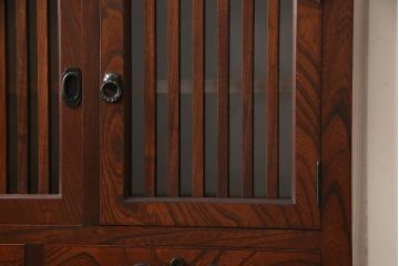 中古　美品　伝統民芸家具　迫力のある杢目が魅力的な岩谷堂箪笥サイドボード(引き出し、収納棚、サイドキャビネット)(R-059891)