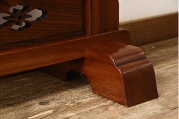 中古　超美品　最高級工芸品　総欅(ケヤキ)材　玉杢無垢材　重厚感漂う総漆塗りの衝立て(つい立て、パーテーション、間仕切り)(定価約120万円)(R-059893)