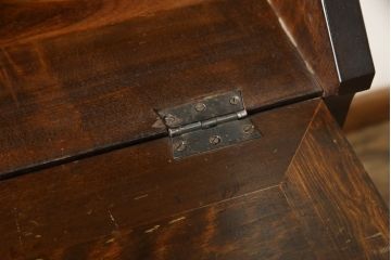 和製ビンテージ　希少　松本民芸家具　100型　モールガラスがレトロなビューロー(ビューローブックケース、ライティングビューロー、本箱、キャビネット、収納棚、戸棚、ワークデスク、在宅ワーク、在宅用、引き出し、ヴィンテージ)(R-059898)