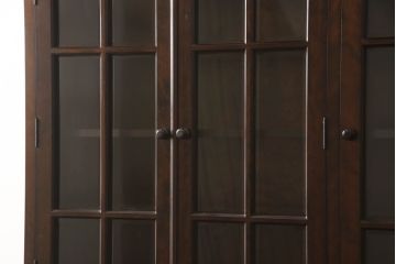 中古　美品　松本民芸家具　和モダンな佇まいが美しい食器棚(収納棚、戸棚、キャビネット、カップボード)(R-059899)