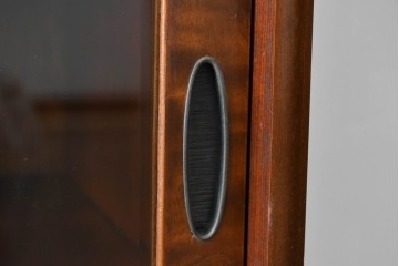 中古　美品　高級品　江戸指物　内部桐材　御蔵桑材(島桑)の美しい杢目が目を惹く重ね茶箪笥(茶棚、違い棚、収納棚、引き出し、戸棚)(定価約70万円)(R-059906)