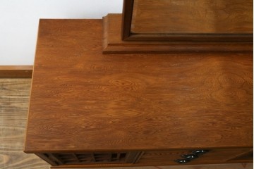 中古　屋久杉　漆塗り　品のある佇まいが美しい鏡台　(R-059907)