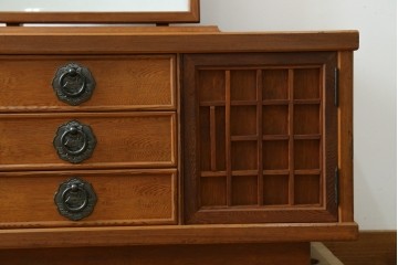 中古　屋久杉　漆塗り　品のある佇まいが美しい鏡台　(R-059907)