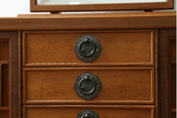 中古　屋久杉　漆塗り　品のある佇まいが美しい鏡台　(R-059907)