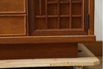 中古　屋久杉　漆塗り　品のある佇まいが美しい鏡台　(R-059907)