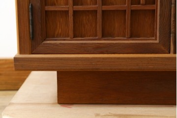 中古　屋久杉　漆塗り　品のある佇まいが美しい鏡台　(R-059907)