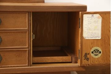 中古　屋久杉　漆塗り　品のある佇まいが美しい鏡台(ミラー、姿見)(R-059907)