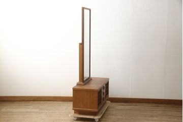 中古　屋久杉　漆塗り　品のある佇まいが美しい鏡台(ミラー、姿見)(R-059907)