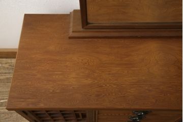中古　屋久杉　漆塗り　品のある佇まいが美しい鏡台(ミラー、姿見)(R-059907)