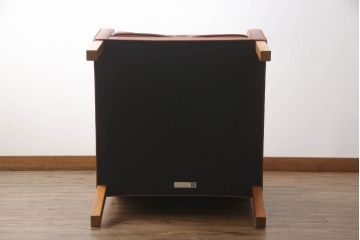 中古　美品　FREDERICIA(フレデリシア)　ボーエ・モーエンセン　ウィングバックのデザインが美しいオットマン付きチェア(ウイングバック、一人掛けソファ、椅子、イス、アームチェア、フットスツール、1Pチェア、北欧)(定価約150万円)(R-059912)