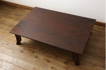 中古　美品　松本民芸家具　上品な和モダンスタイルにおすすめなT.K型座卓(定価約32万円)(ローテーブル、センターテーブル)(R-059913)