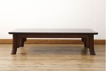 中古　美品　松本民芸家具　上品な和モダンスタイルにおすすめなT.K型座卓(定価約32万円)(ローテーブル、センターテーブル)(R-059913)