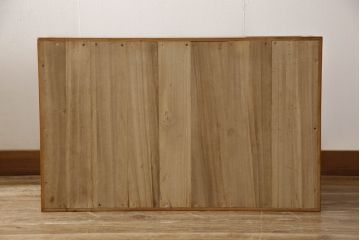 中古　美品　上手物　総ケヤキ(欅)材　重厚感のある極厚天板が魅力の関西火鉢(囲炉裏、長火鉢、ローテーブル)(R-059920)