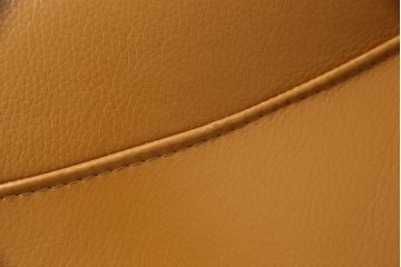 中古　美品　IDC大塚家具　Domicil(ドミシール)　ユニークなデザインが空間のアクセントになるレザーソファ(本革、一人掛けソファ、1P、1人掛け)(定価約16万円)(R-059929)