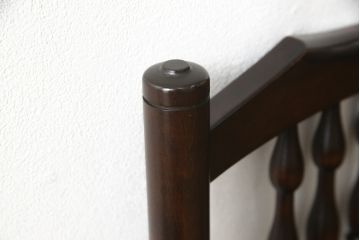 中古　超美品　松本民芸家具　#21型　特注品　背もたれの挽き物加工が美しいスピンドルアームチェア(椅子、イス、ダイニングチェア、板座チェア)(R-059931)