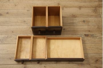 中古　美品　松本民芸家具　M型一面鏡　直線的なデザインが美しい鏡台(ドレッサー、ミラー)(定価約26万円)(R-059937)