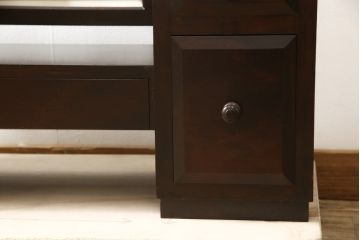 中古　美品　松本民芸家具　M型一面鏡　直線的なデザインが美しい鏡台(ドレッサー、ミラー)(定価約26万円)(R-059937)