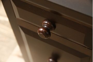 中古　美品　松本民芸家具　M型一面鏡　直線的なデザインが美しい鏡台(ドレッサー、ミラー)(定価約26万円)(R-059937)