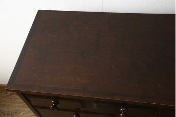 中古　北海道民芸家具　HM533　和洋どちらのインテリアにも合わせやすいチェスト(定価約25万円)(タンス、整理箪笥、引き出し)(R-059939)