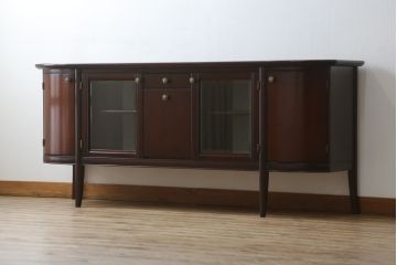 中古　美品　モリシゲ(MORISHIGE/森繁)　シンフォニー65　ヨーロピアンなデザインがステキなサイドボード(サイドキャビネット、収納棚、戸棚)(定価約61万円)(R-059964)
