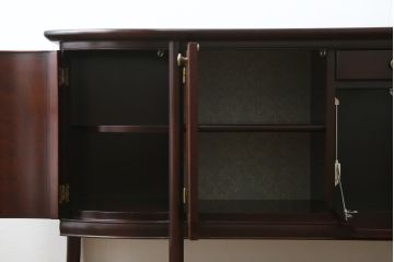 中古　美品　モリシゲ(MORISHIGE/森繁)　シンフォニー65　ヨーロピアンなデザインがステキなサイドボード(サイドキャビネット、収納棚、戸棚)(定価約61万円)(R-059964)