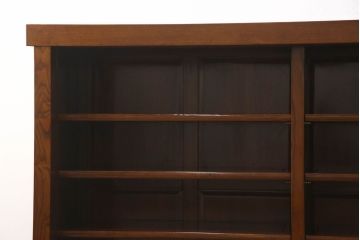 中古　美品　総欅(ケヤキ)材　和モダンな雰囲気を醸し出す水屋箪笥サイドボード(サイドキャビネット、食器棚、戸棚、収納棚)(R-059969)