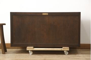 中古　美品　松本民芸家具　脚付きリメイク　和モダンな空間づくりにおすすめのローボード(サイドボード、サイドキャビネット)(R-059974)