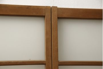 アンティーク建具　昭和レトロな雰囲気漂うすりガラス入りの引き戸2枚セット(窓、ガラス戸)(R-059980)