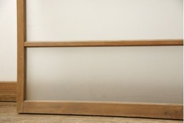 アンティーク建具　昭和レトロな雰囲気漂うすりガラス入りの引き戸2枚セット(窓、ガラス戸)(R-059980)