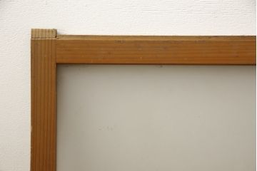 アンティーク建具　昭和レトロな雰囲気漂うガラス窓2枚セット(明り取り、明かり取り、小窓、ガラス戸)(R-059981)