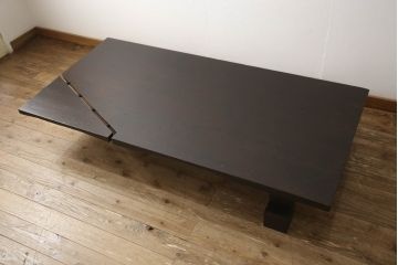 和製ビンテージ 　杉材　天板一枚板　天板や脚のデザインが凝っているコンテンポラリーデザインの座卓(ヴィンテージ、ローテーブル)(R-059982)