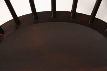 中古　松本民芸家具　#91型　落ち着きのある大人カフェ風インテリアが叶うキャプテンチェア(アームチェア、板座チェア、椅子、ダイニングチェア、イス)(R-059986)